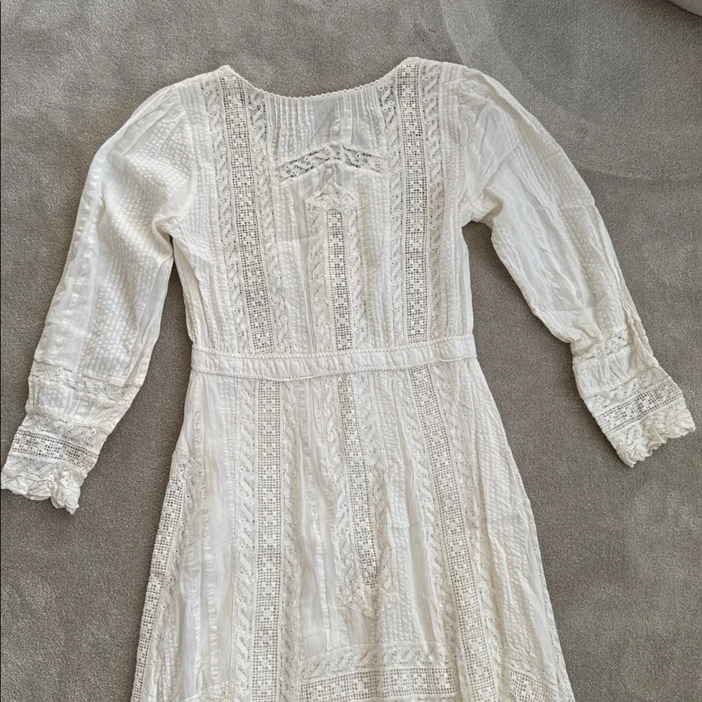 LoveShackFancy white Long Sleeve Dress, size 0 - Picture 5 of 6